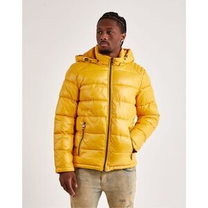 Guess NWT Hooded Puffer Coat Yellow XXL